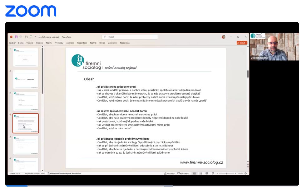 Webinár: Duševná hygiena pre manažérov